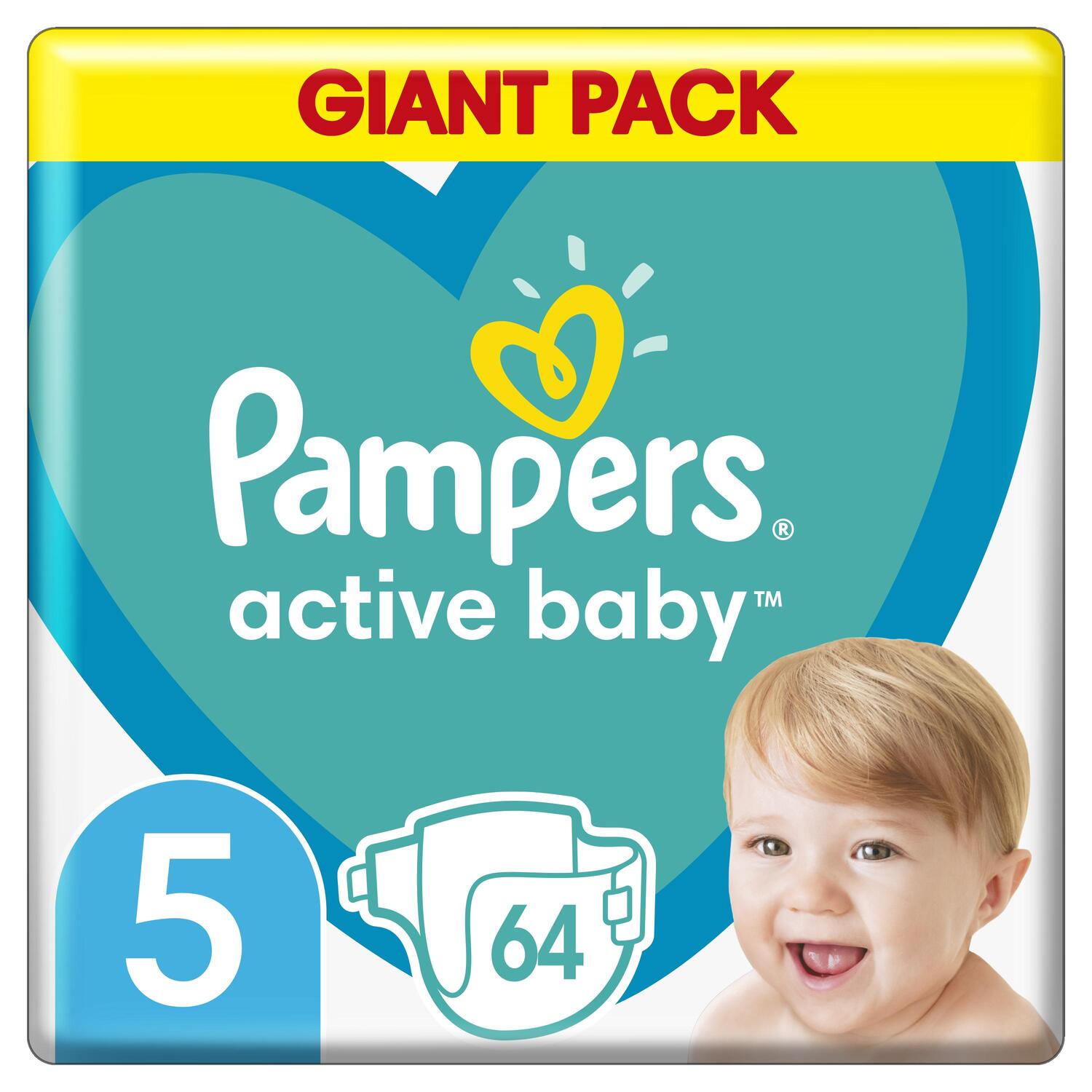 Подгузники Pampers Active Baby Размер 5 (11-16 кг), 64 шт
