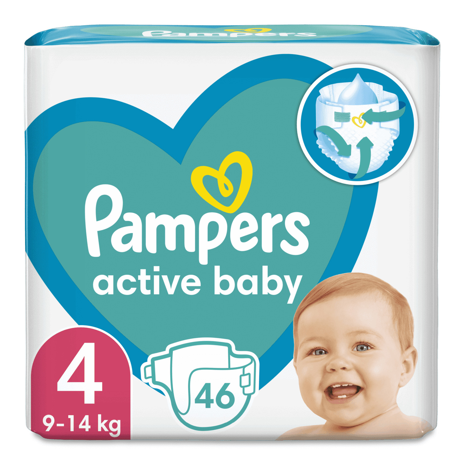Подгузники Pampers Active Baby Maxi 9-14кг
