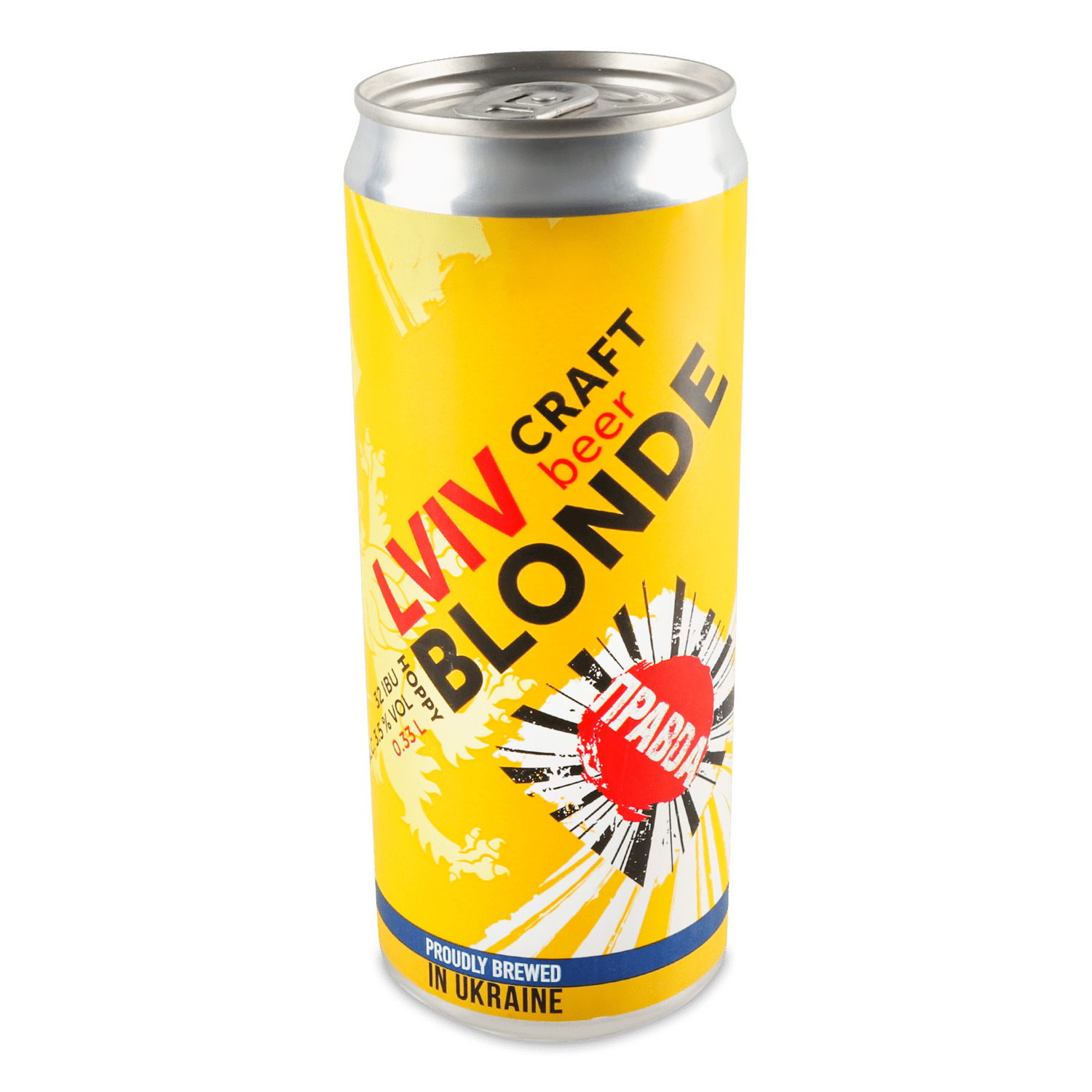 Пиво Правда Lviv Hoppy Blondе светлое нефильтрованное жб