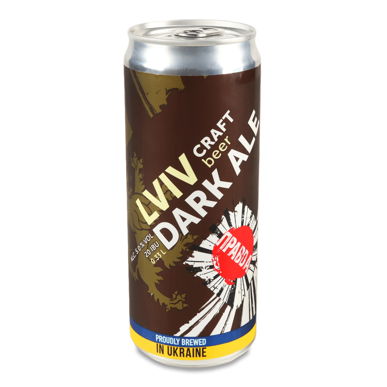 Пиво Правда Lviv Dark Ale темное нефильтрованное ж/б