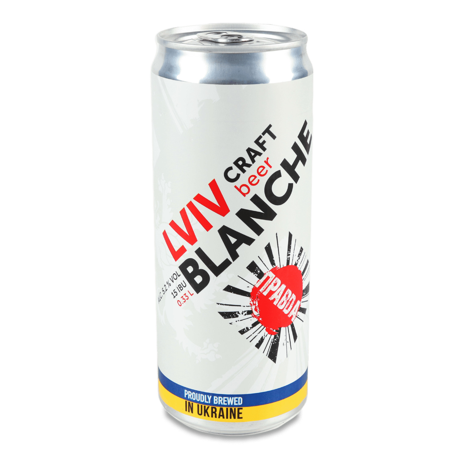 Пиво Правда Lviv Blanche светлое нефильтрованное ж/б