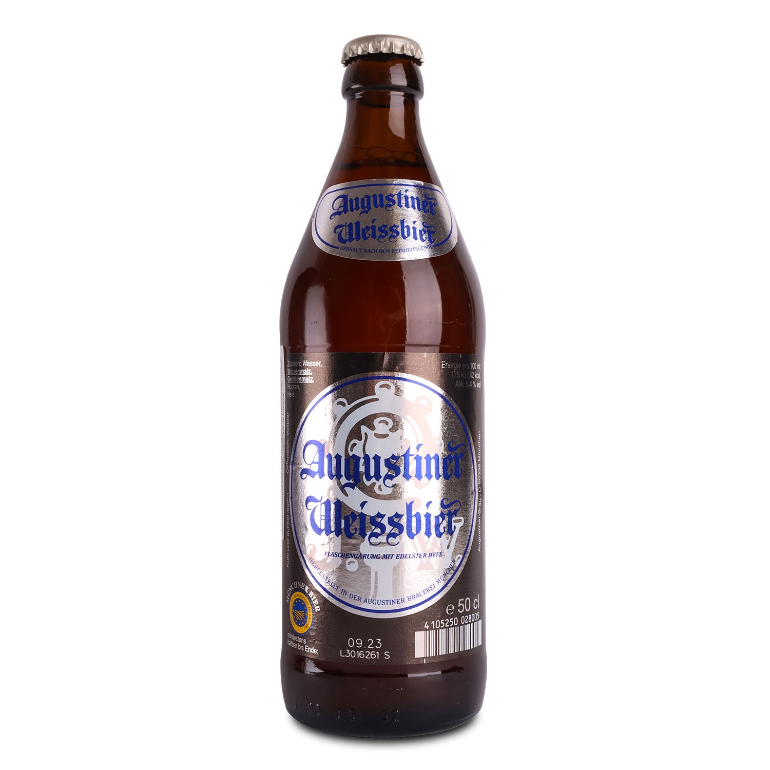 Пиво Augustiner Weisbier светлое нефильтрованное