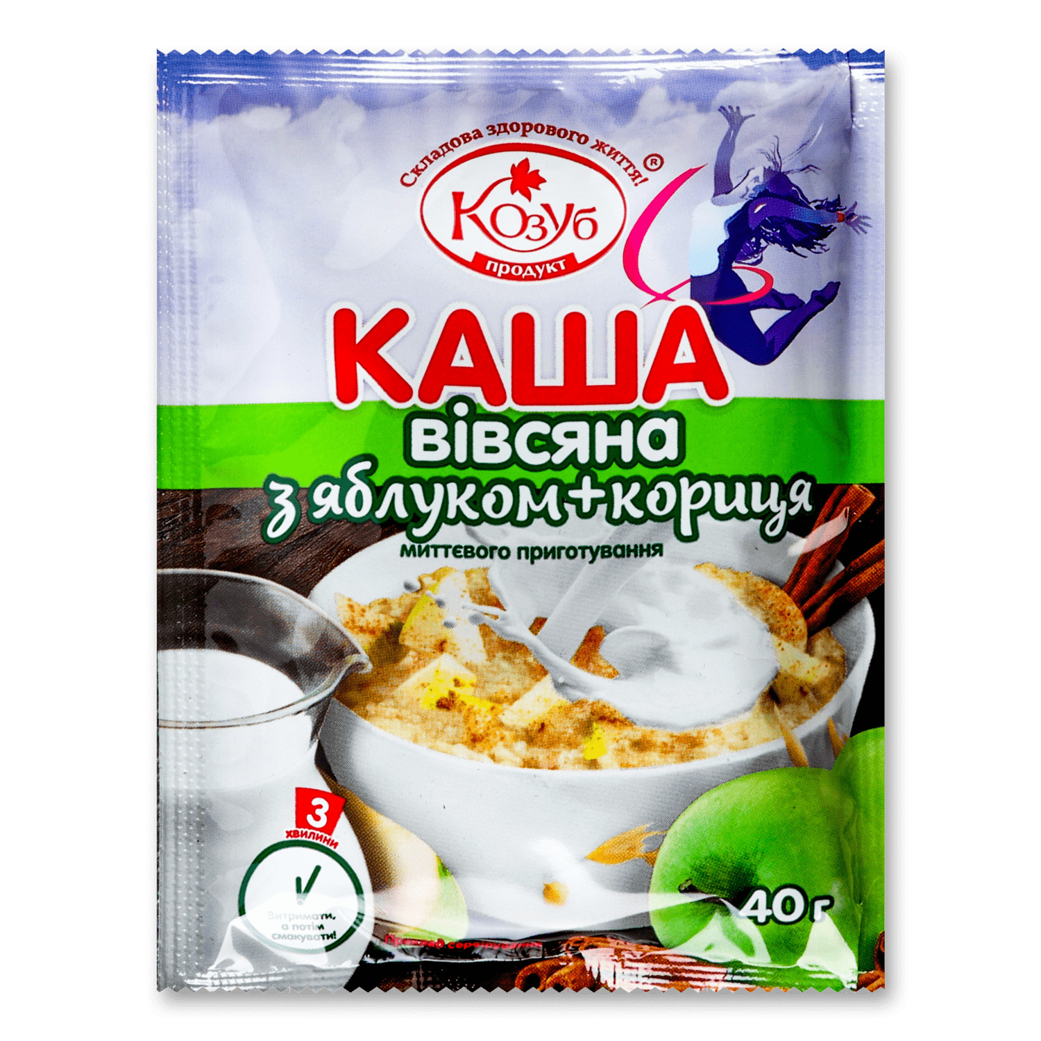 Каша Козуб продукт овсяная яблоко корица