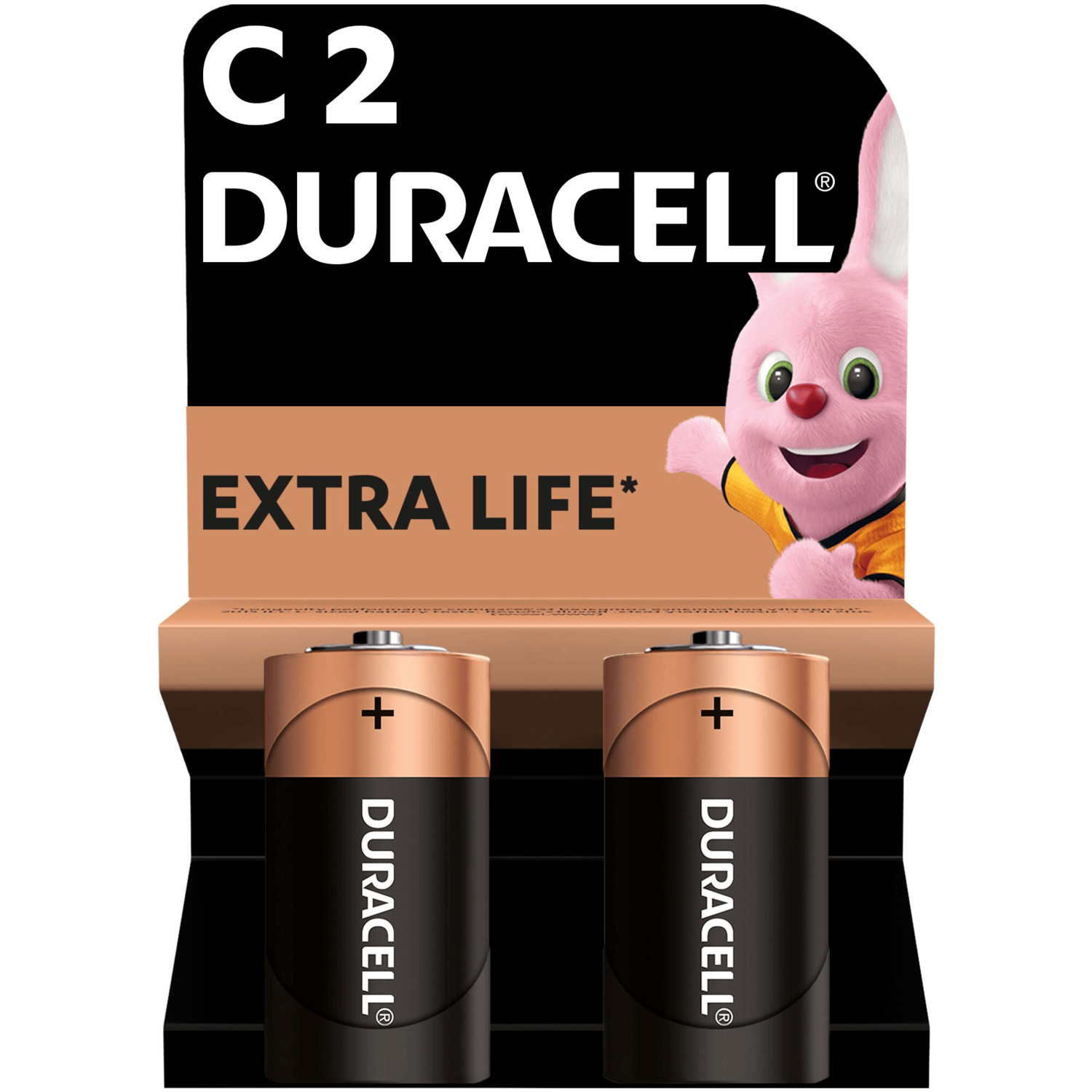 Щелочные батарейки Duracell C, 2 шт. в упаковке