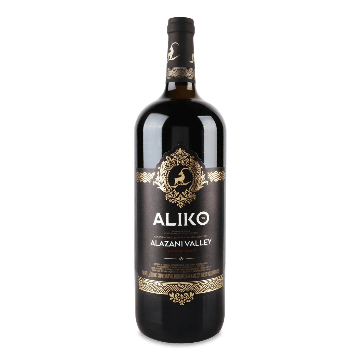 Вино Aliko C&W Алазанская долина красное полусладкое