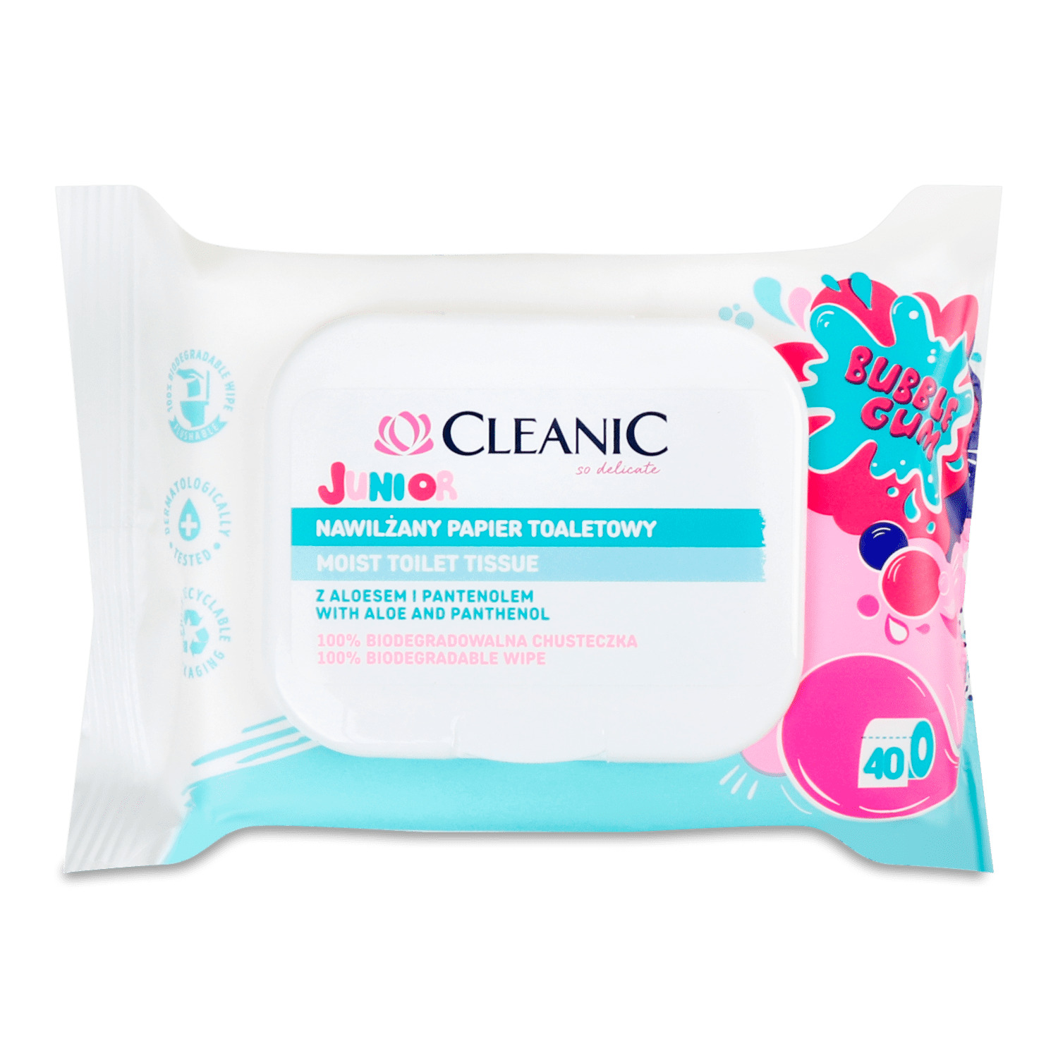 Бумага туалетная Cleanic Junior влажная