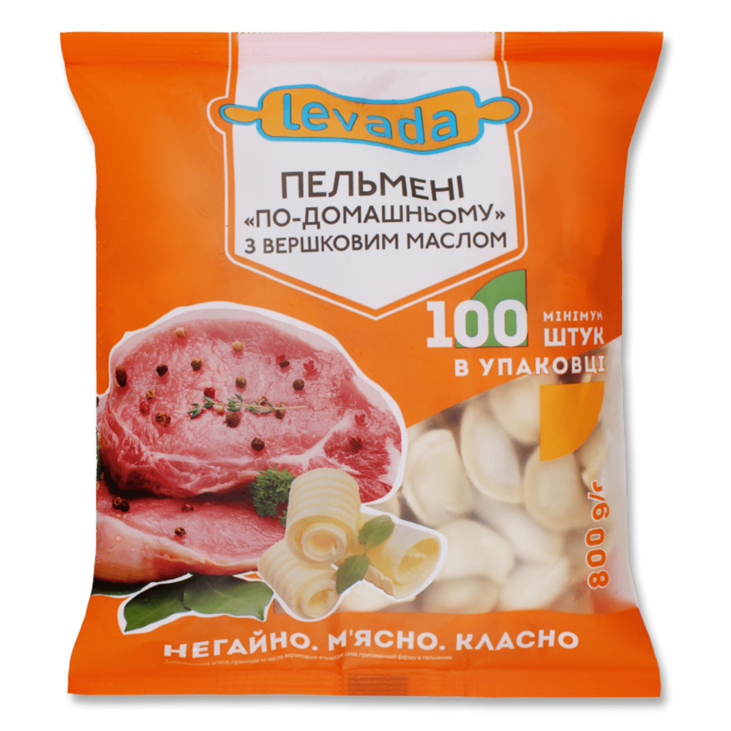 Пельмени Левада По-домашнему со сливочным маслом