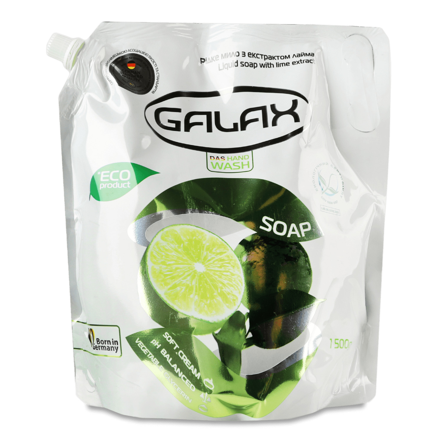 Мило жидкое Galax с экстрактом лайма дойпак