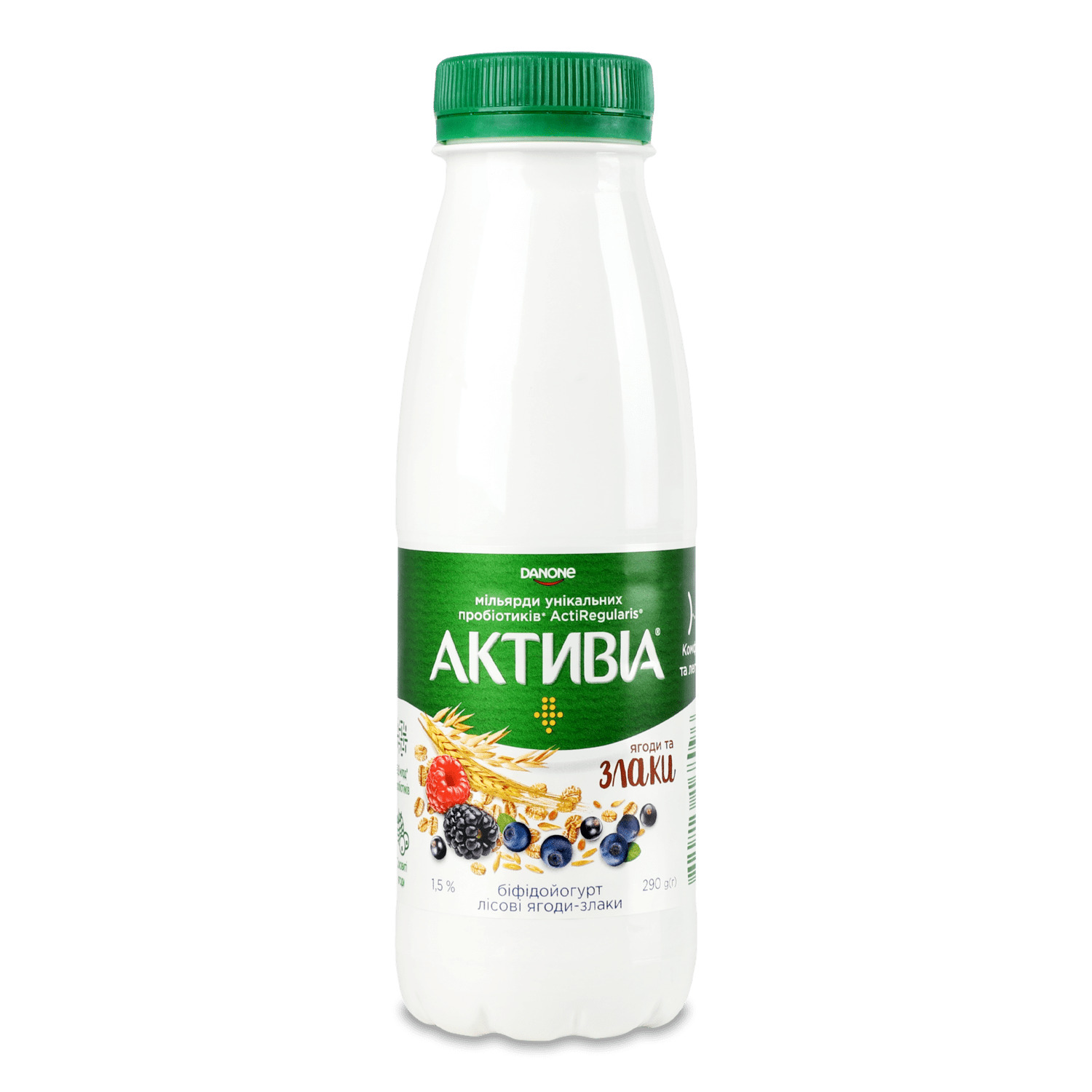 Бифидойогурт Активіа лесные ягоды-злаки 1,5% пл