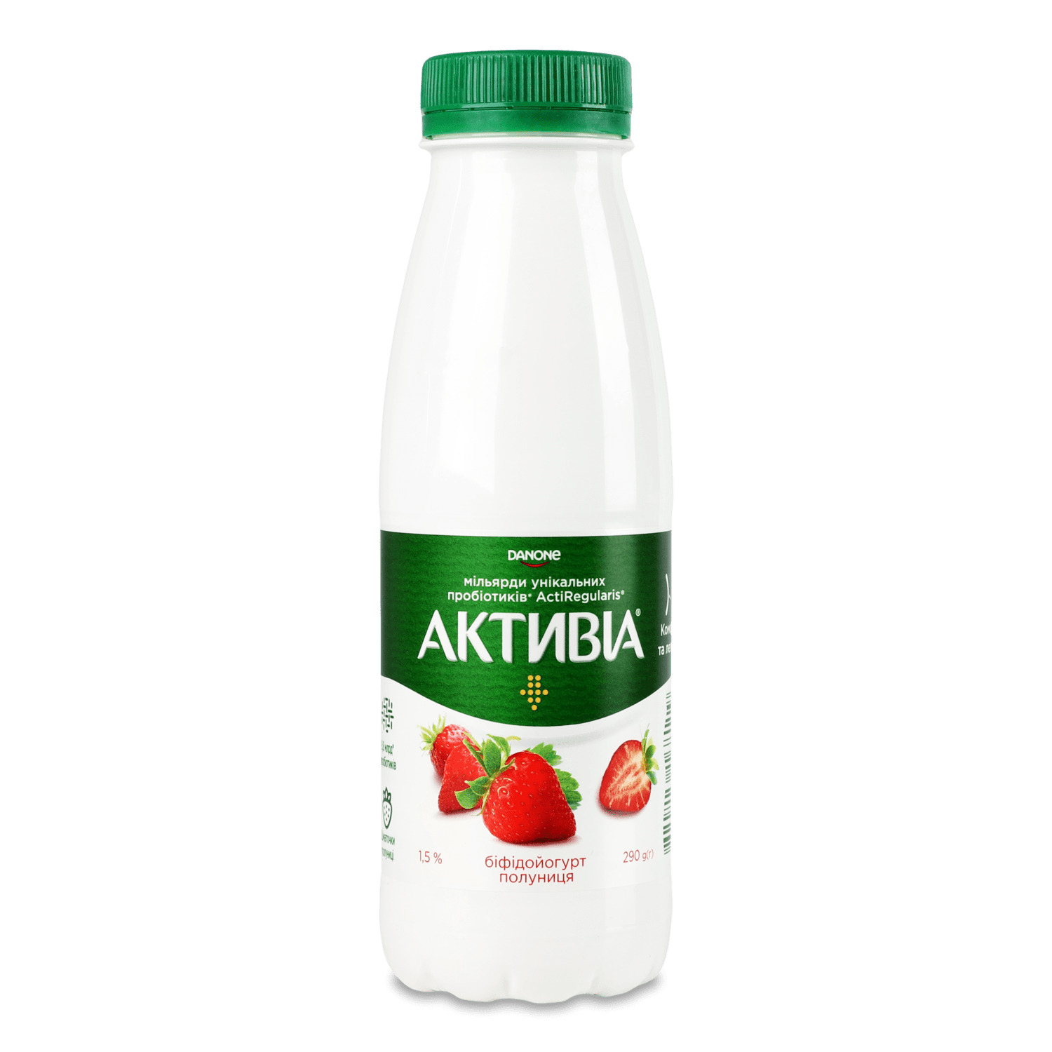 Бифидойогурт Активіа клубника питьевой 1,5% пл
