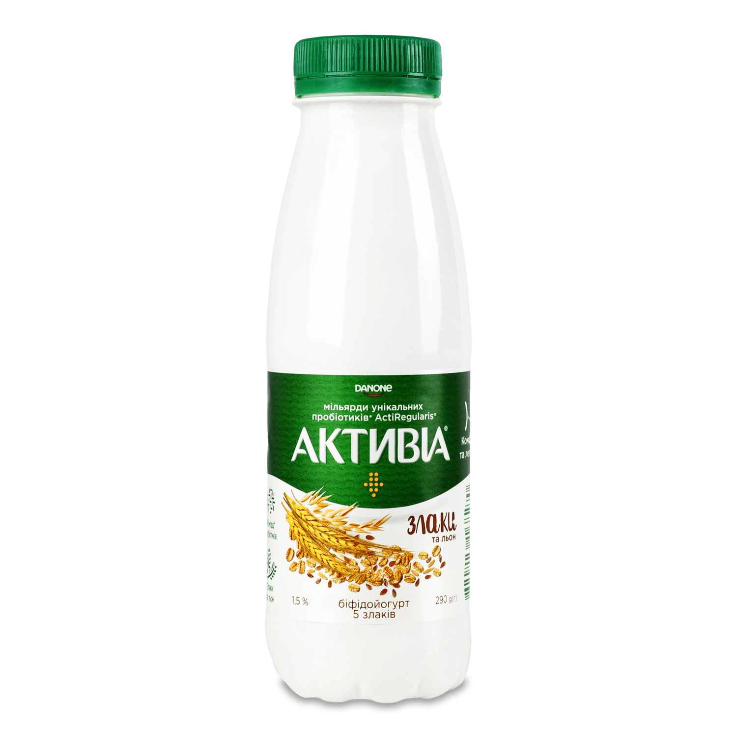 Бифидойогурт Активіа 5 злаков питьевой 1,5% пл