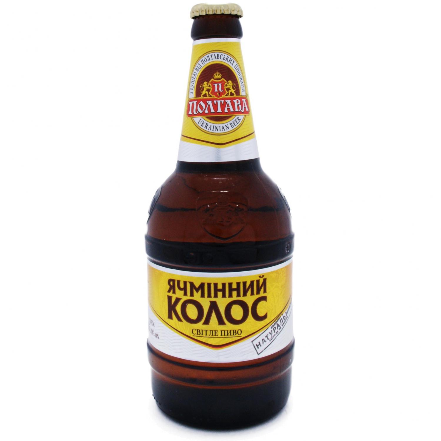 Пиво "ПолтавПиво Ячмінний колос" светлое