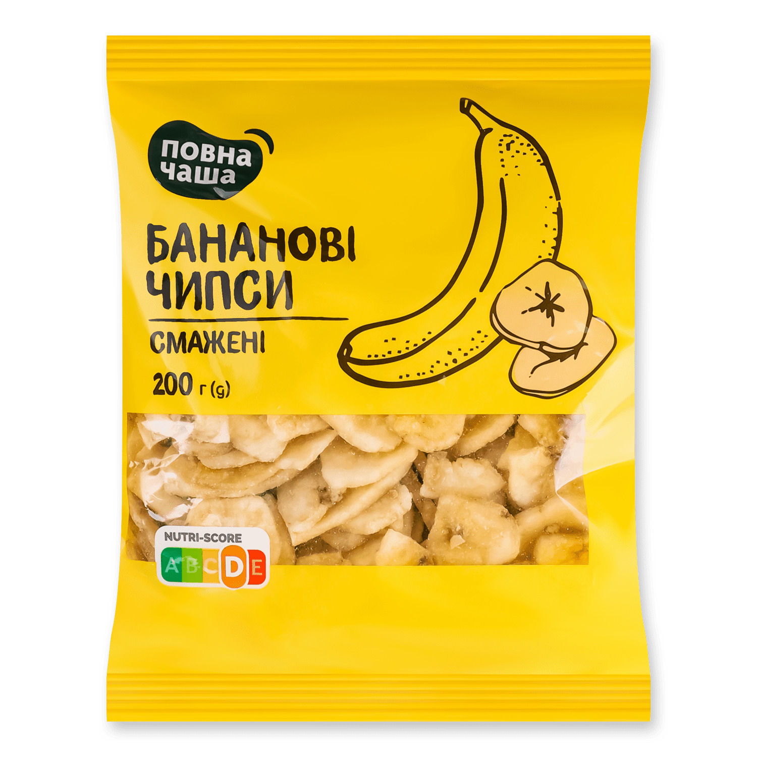 Чипсы Повна Чаша банановые жареные