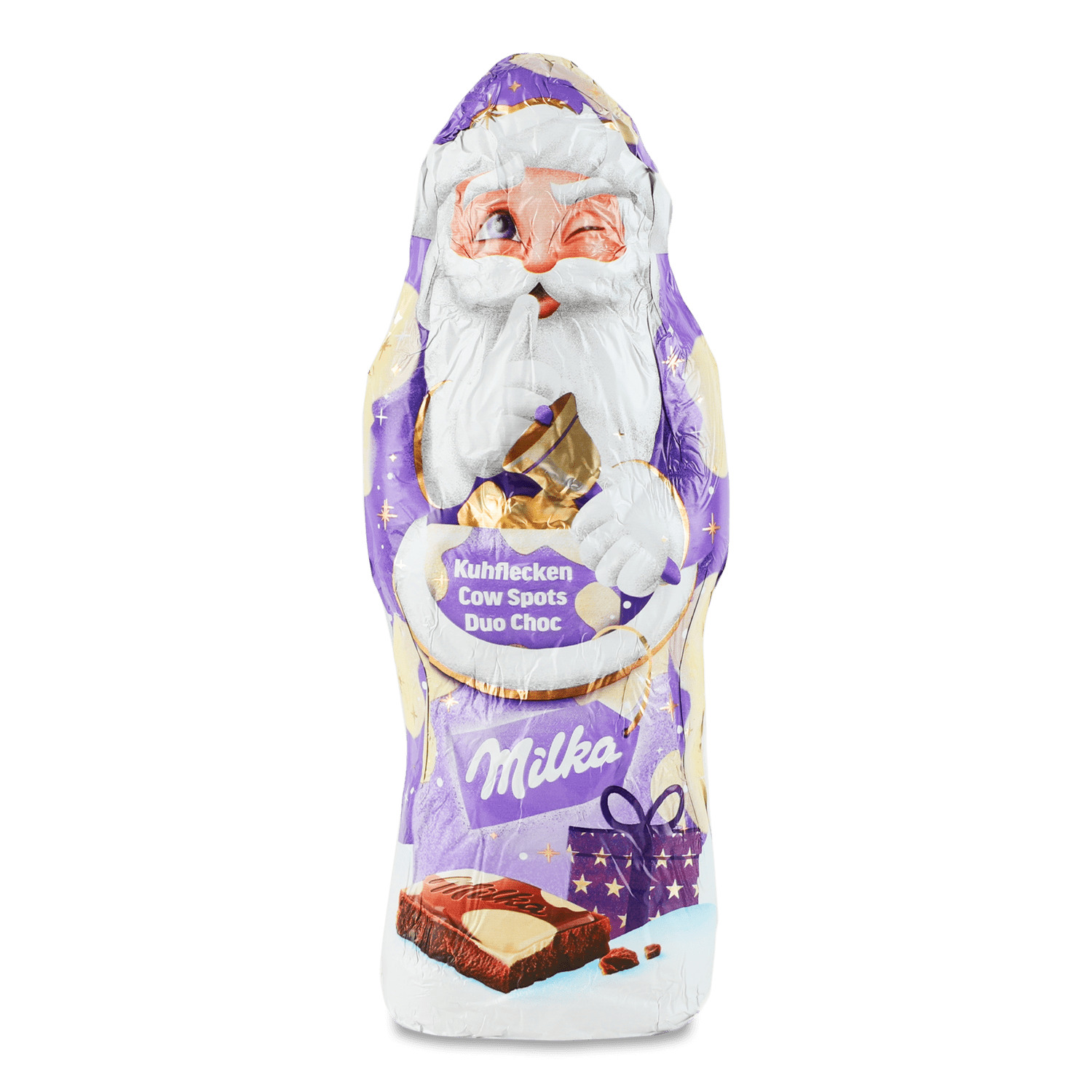 Фигурка Milka Санта молочный шоколад с добавлением белого шоколада