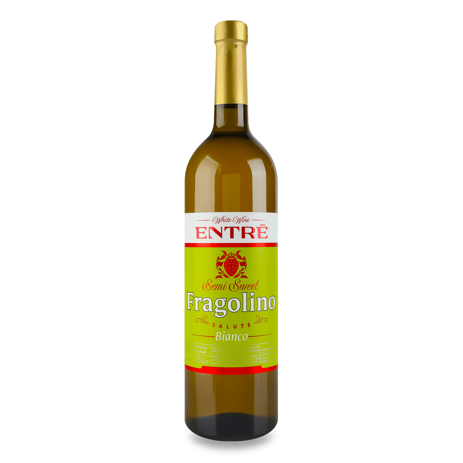 Вино Entre Fragolino Salute Bianco белое полусладкое