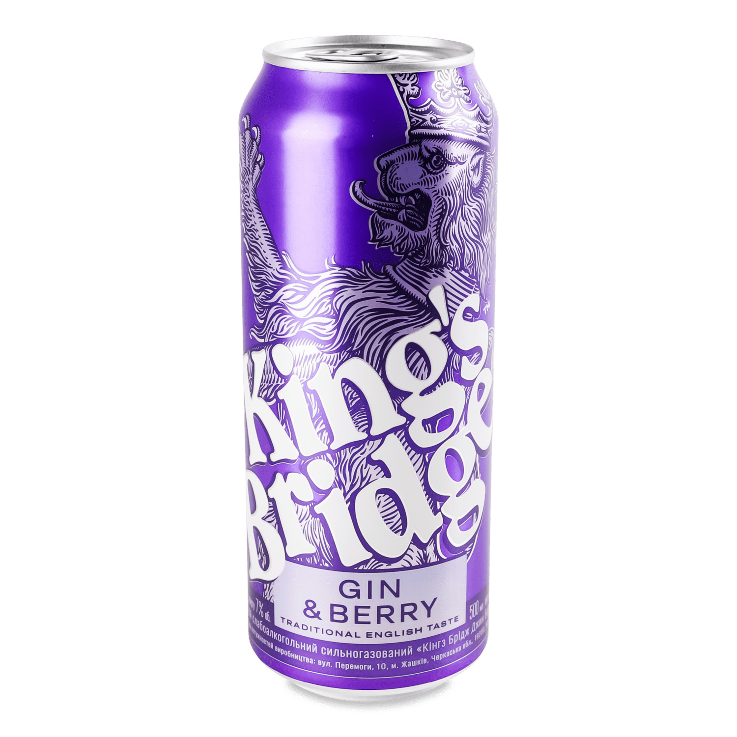 Напиток слабоалкогольный King`s Bridge Gin&Berry 7% ж/б