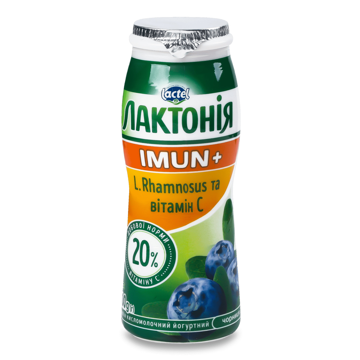 Напиток кисломол йогур Лактонія Имун+ черн 1,5%бут