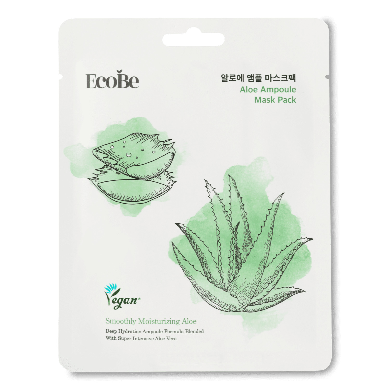 Маска для лица EcoBe с алое тканевая