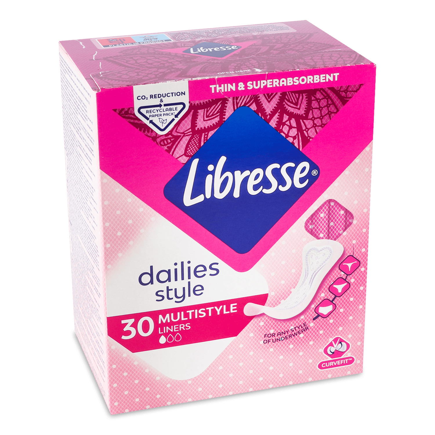 Прокладки ежедневные Libresse Daily Fresh Multistyle Plus