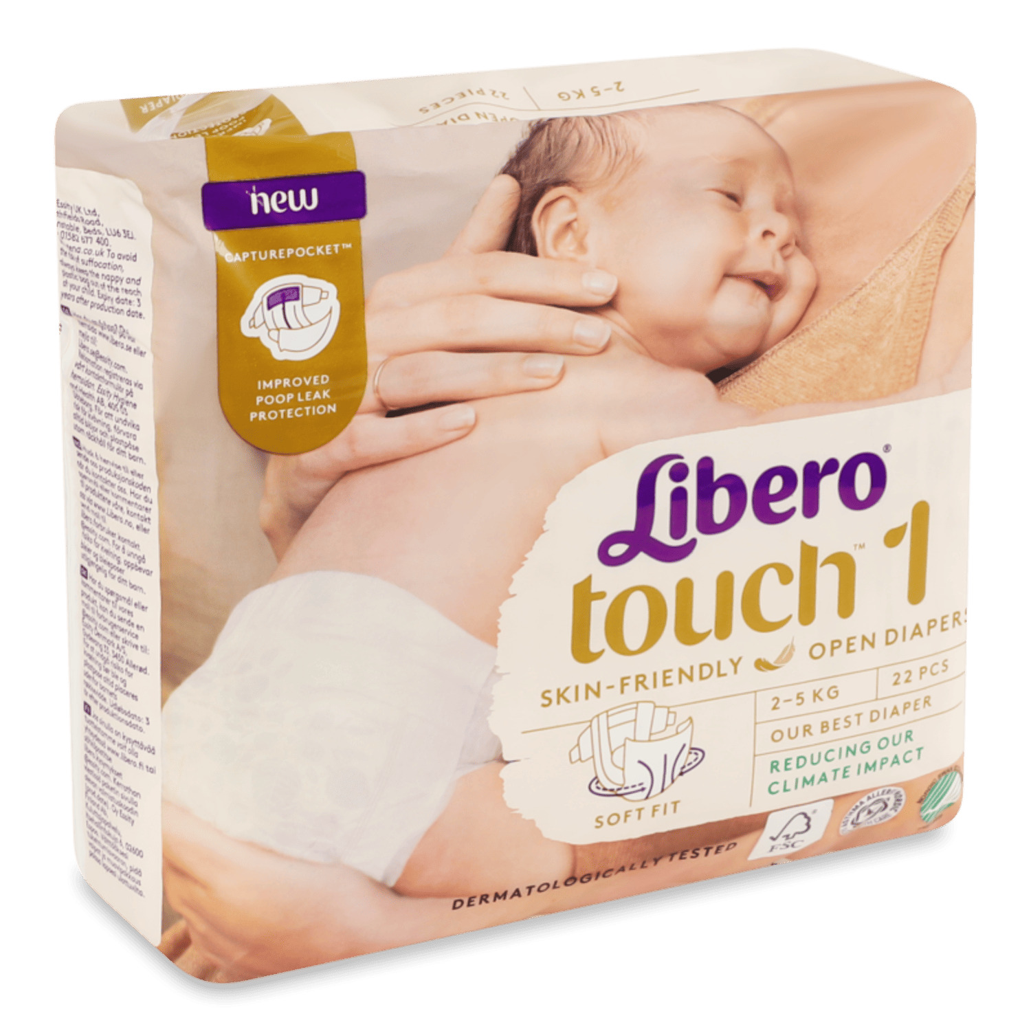 Подгузники детские Libero Touch 1 Soft Fit 2-5кг