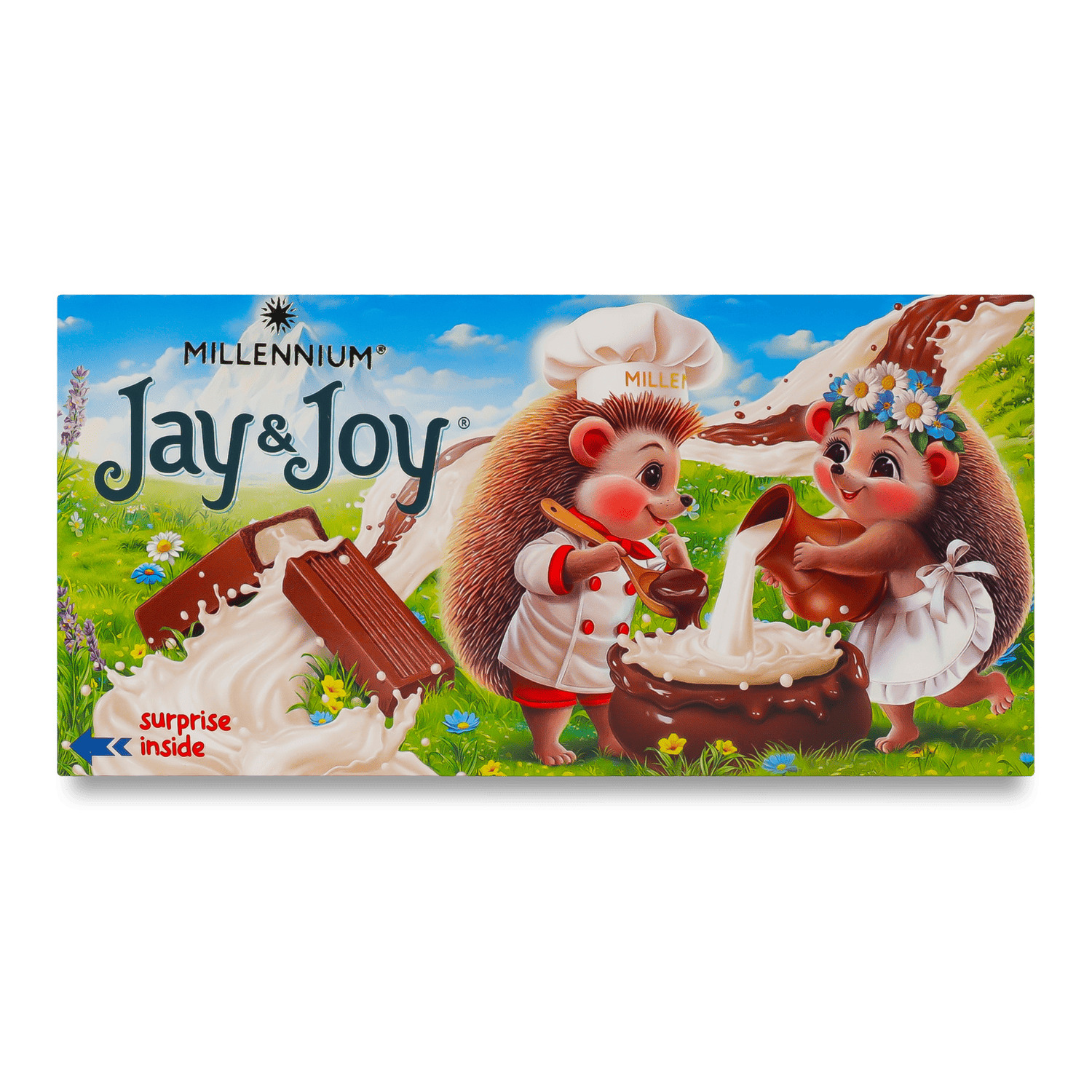 Шоколад молочный Jay&Joy с молочной начинкой