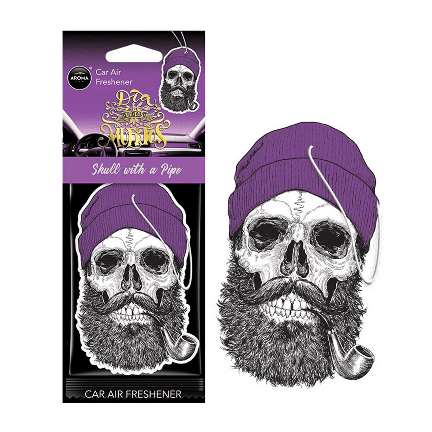 Ароматизатор Aroma Car Muertos Skull with a pipe