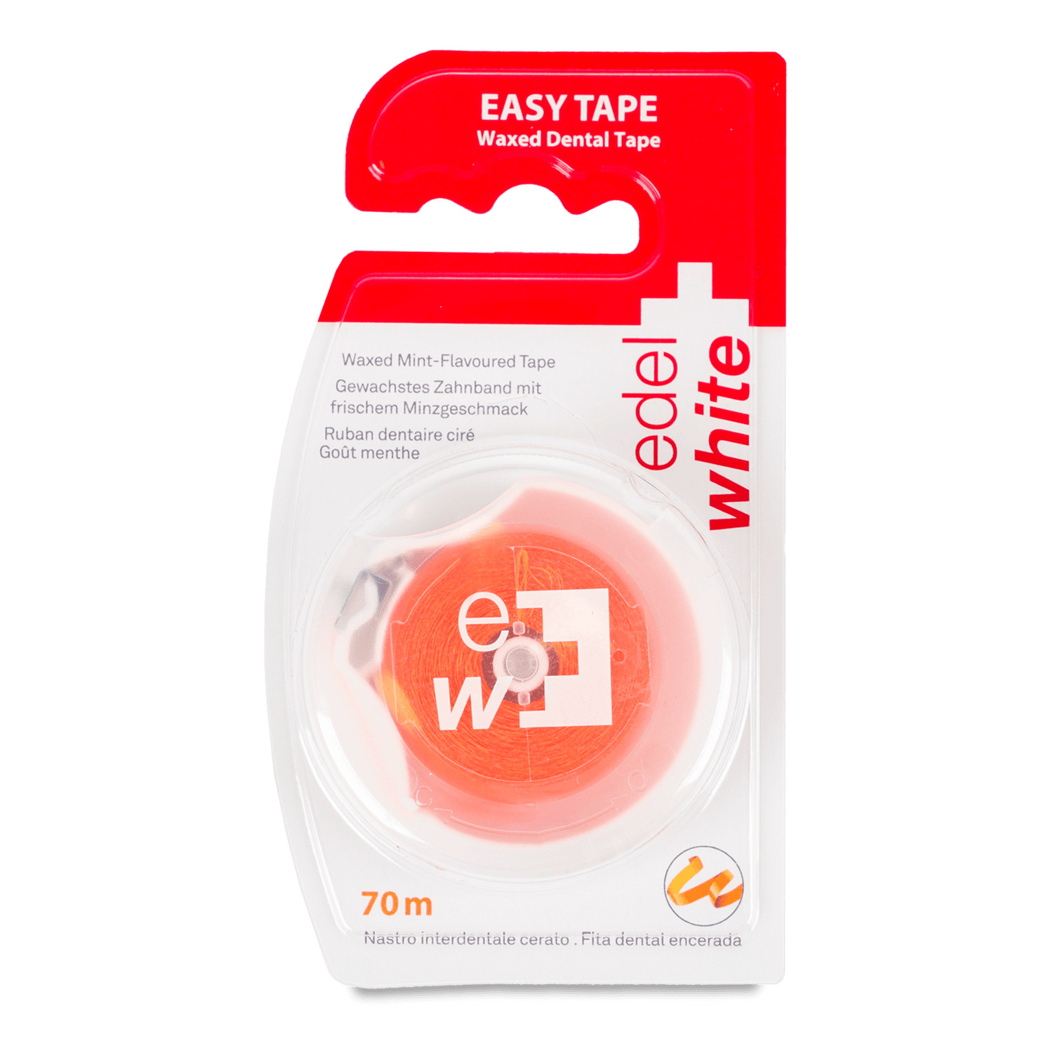 Зубная лента-флос Edel+white вощеная 70м