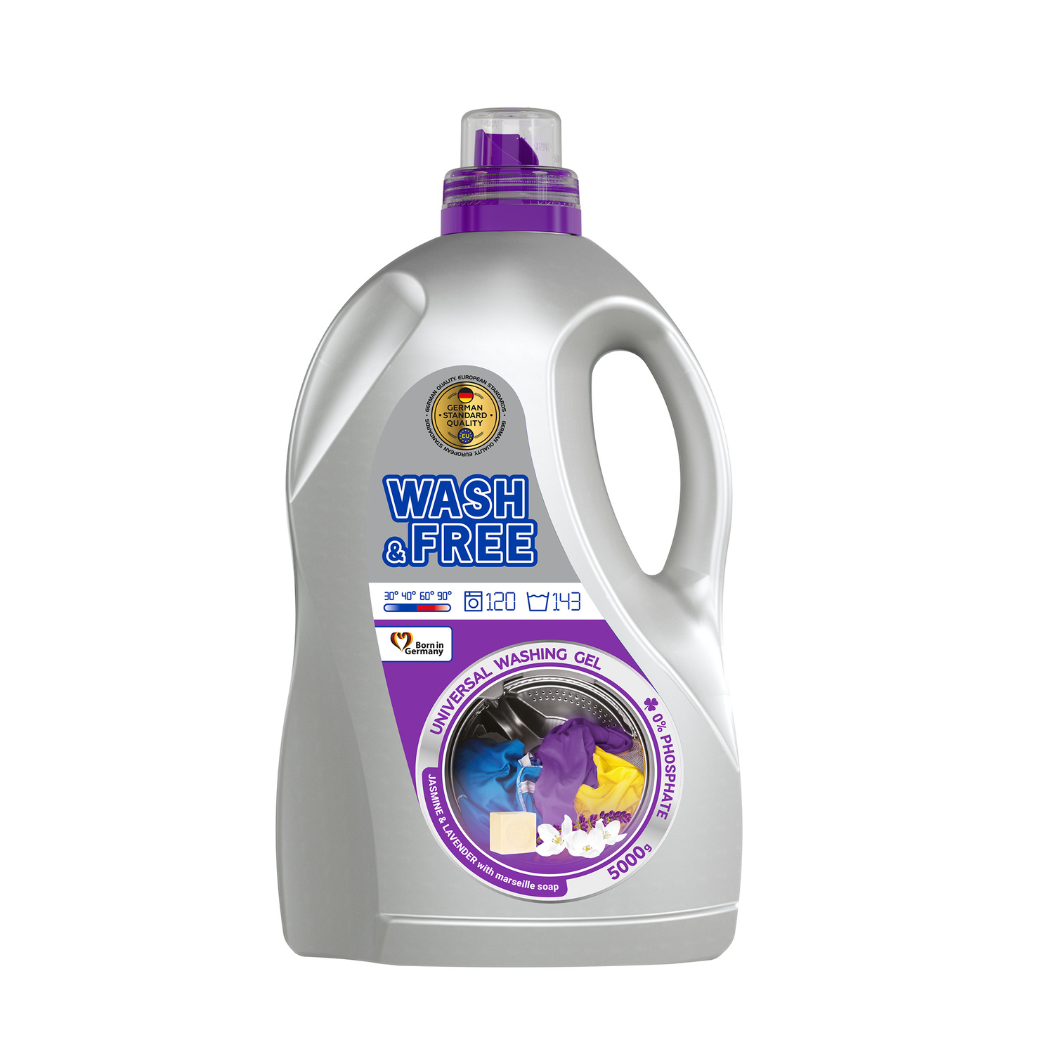 Гель для стирки Wash&Free Жасмин и лаванда