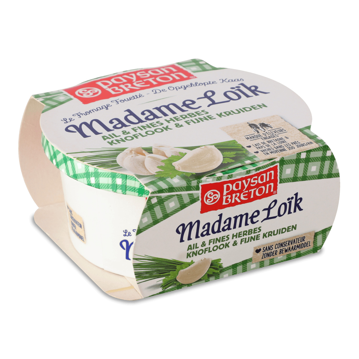Сыр Paysan Breton Мадам Лоик с чесноком и травами