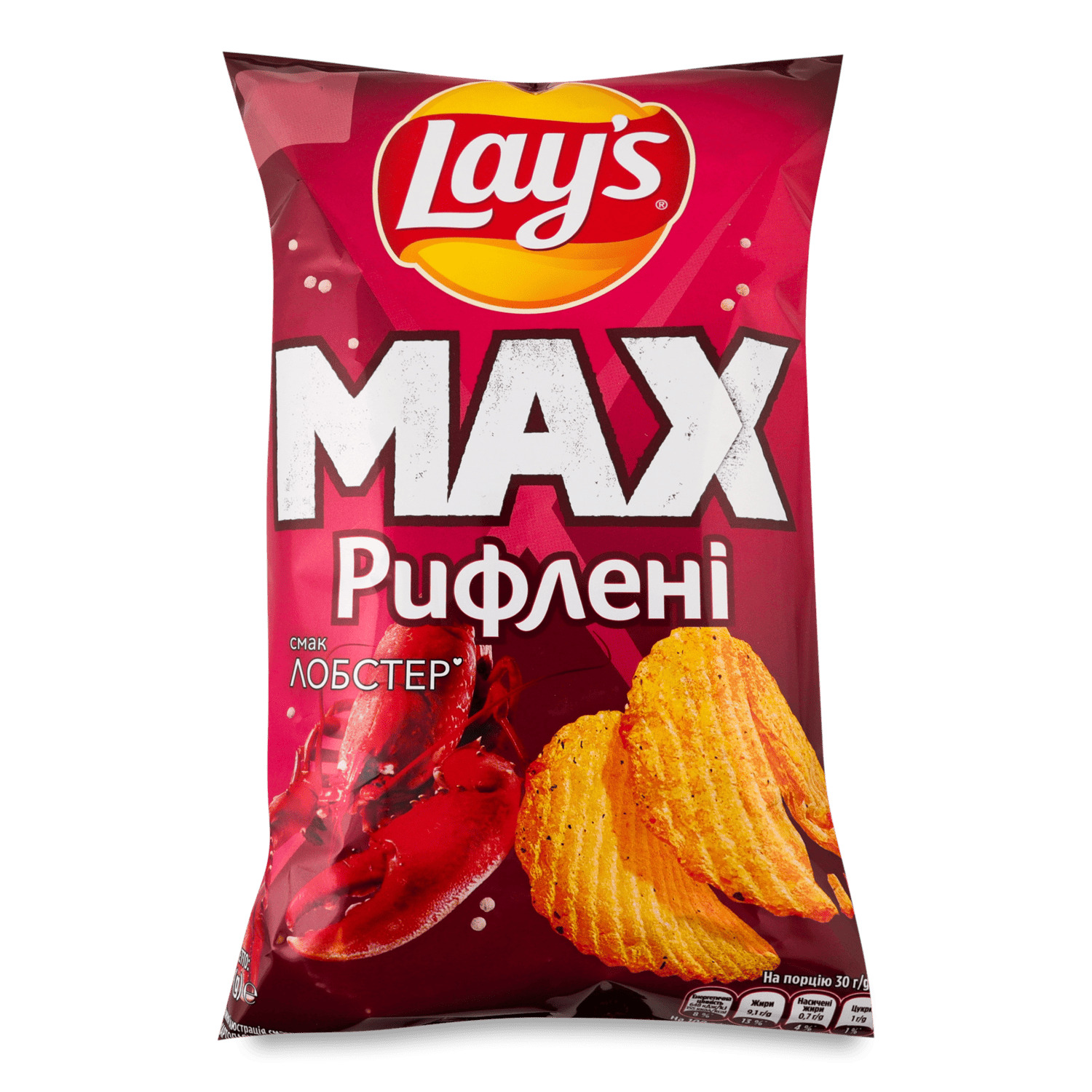 Чипсы Lay`s Max рифленые со вкусом лобстера в Киеве с доставкой по ...