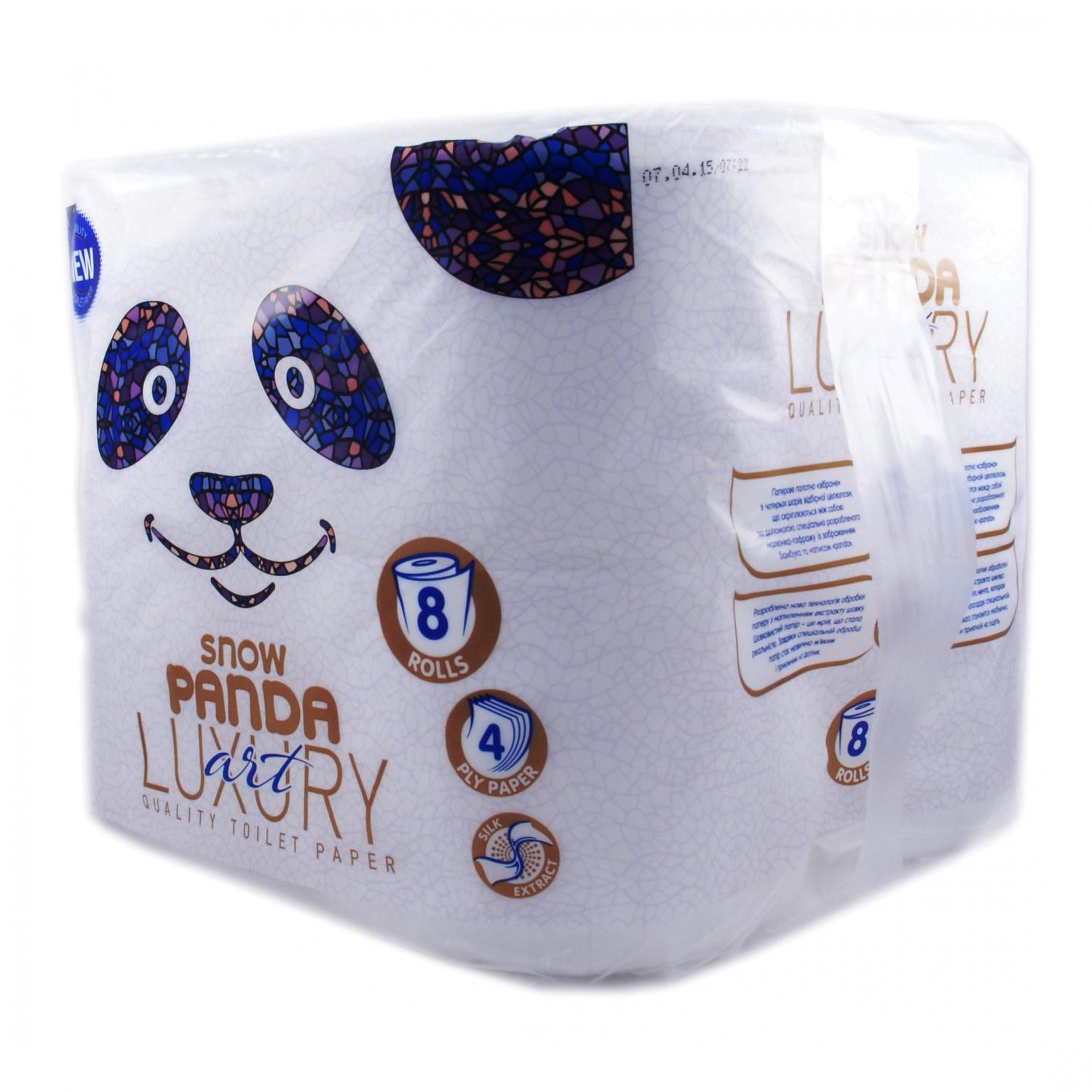 Бумага туалетная Сніжна панда Luxury Art 8шт/уп