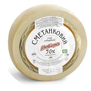 Сыр Глобино Сметанковый 50% круг