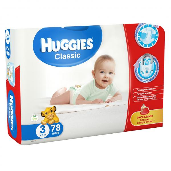 Подгузники Huggies Classic Mega 3 4-9кг в Киеве и пригороде: купить по ...