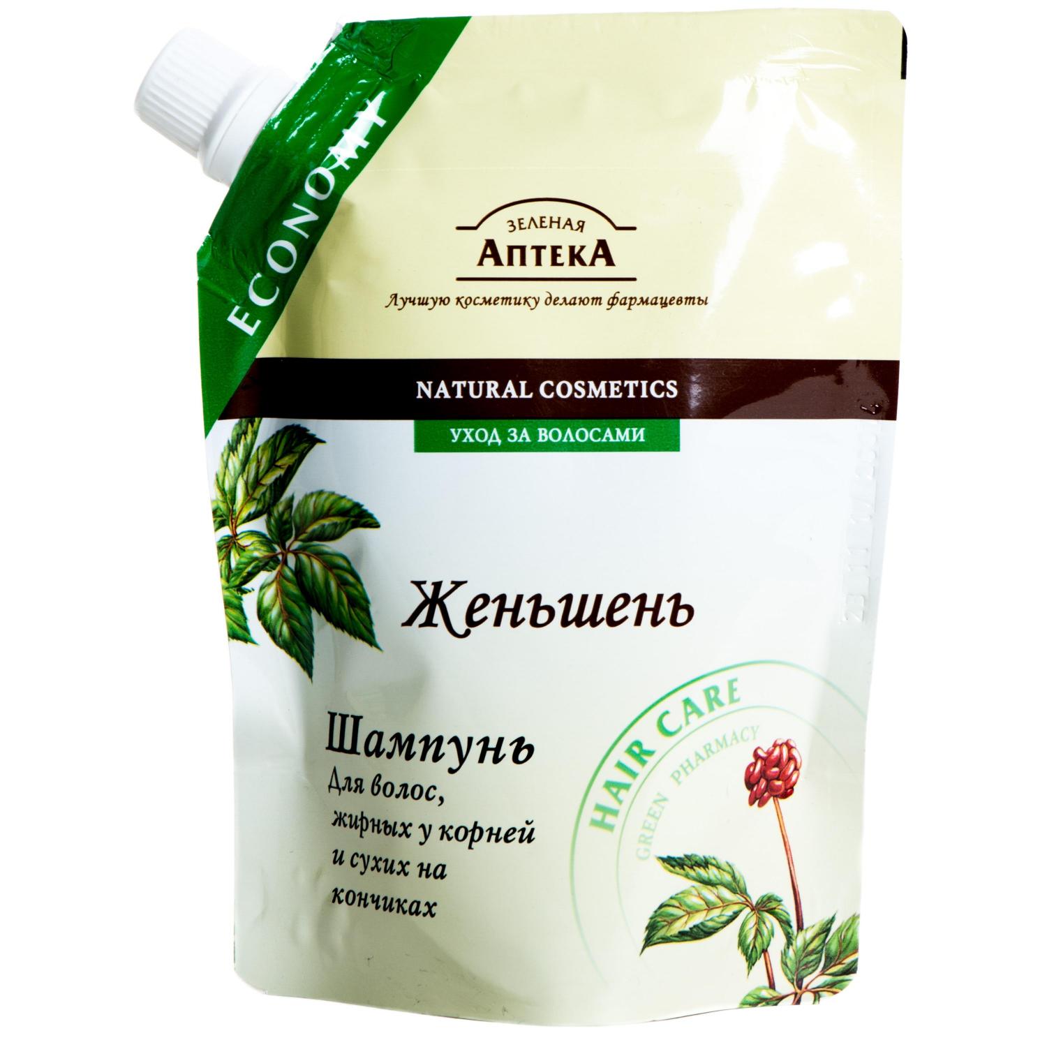 Шампунь Зеленая Аптека Женьшень
