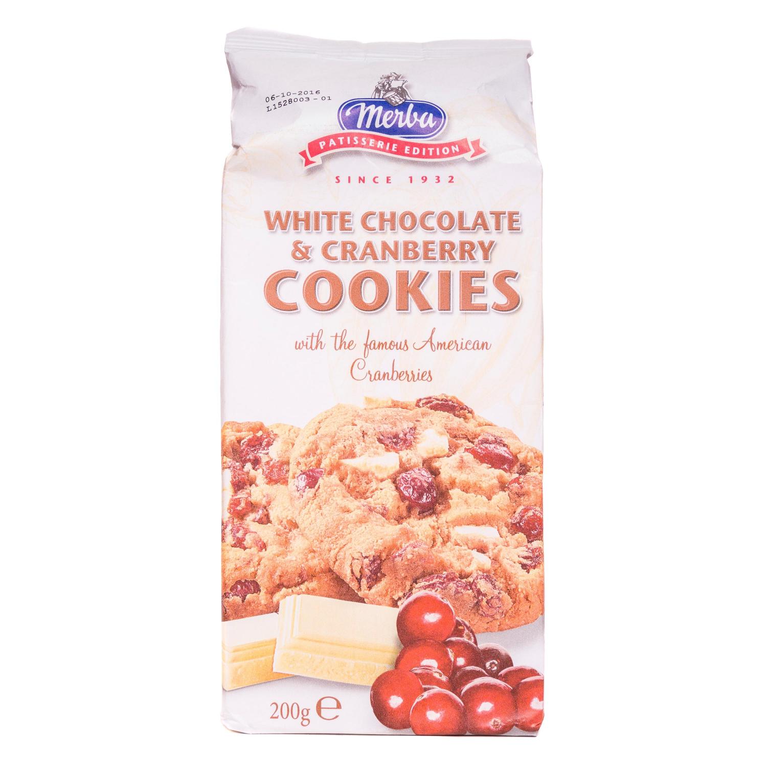 Печенье Merba Patisserie с шоколадом и клюквой