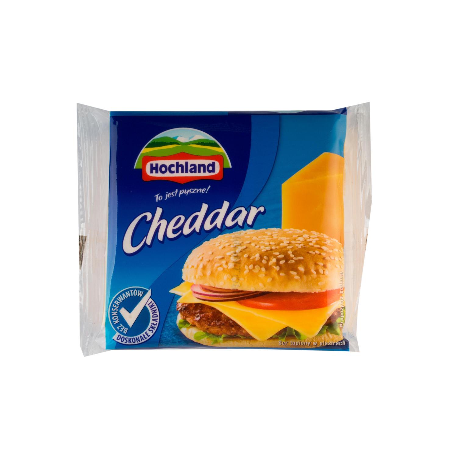 Сир плавлений Hochland Чеддер скибочками 40% в Києві з доставкою за ...