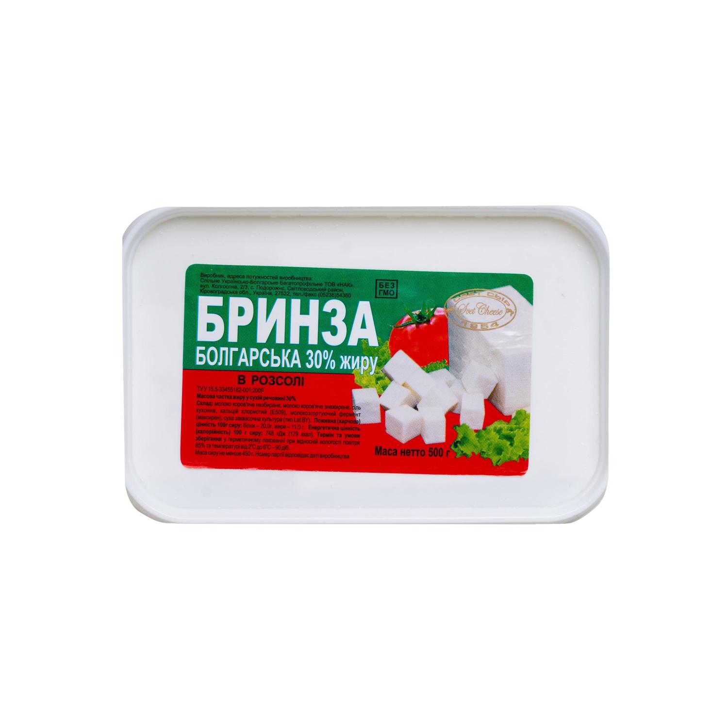Сыр "Свет Сыр" Брынза Болгарская 30% лоток