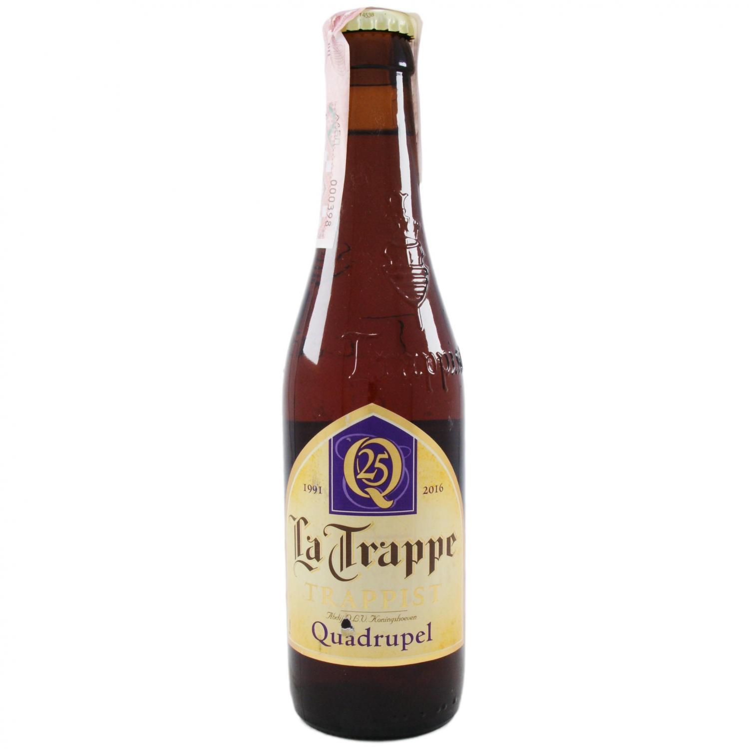 Пиво La Trappe Quadrupel янтарное нефильтрованное