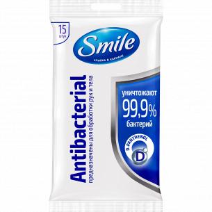 Салфетки влажные Smile Antibacterial в ассортимент