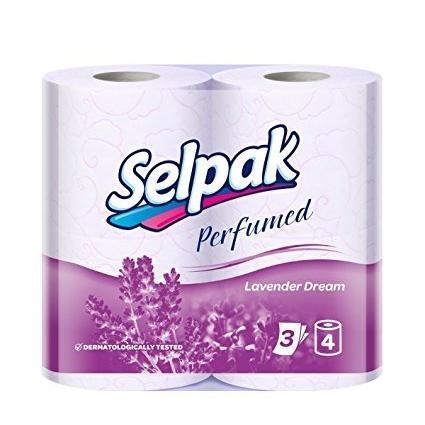 Бумага туалетная Selpak SPA цветная с ароматом лаванды