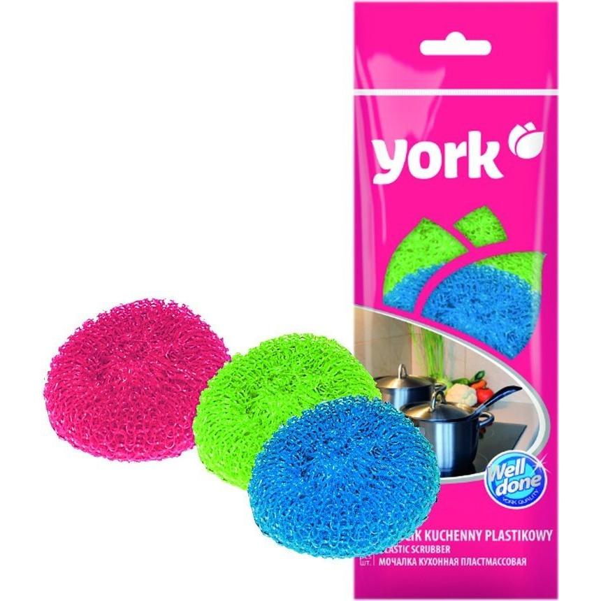 Губка кухонная York пластик 3шт