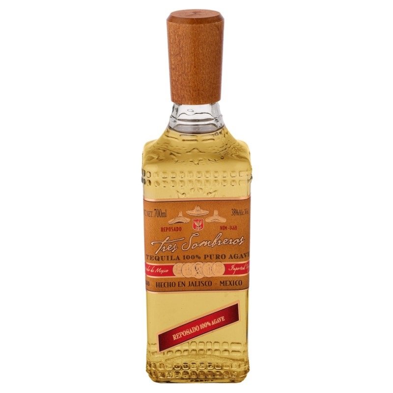 Текила Tres Sombreros 100% Agave Reposado