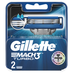 Сменные картриджи для бритья Gillette Mach 3 Turbo (2 шт)