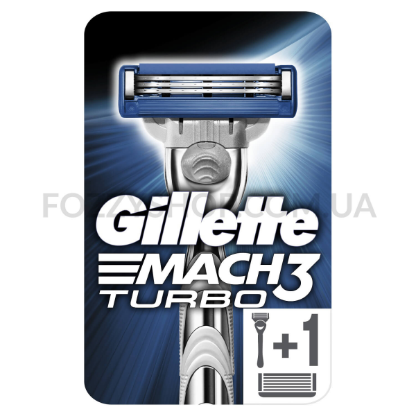 Бритва Gillette Mach 3 Turbo с 2 сменными картриджами