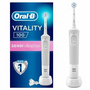 
Електрична зубна щітка Oral-B D100 Vitality Sensi Ultrathin Біла