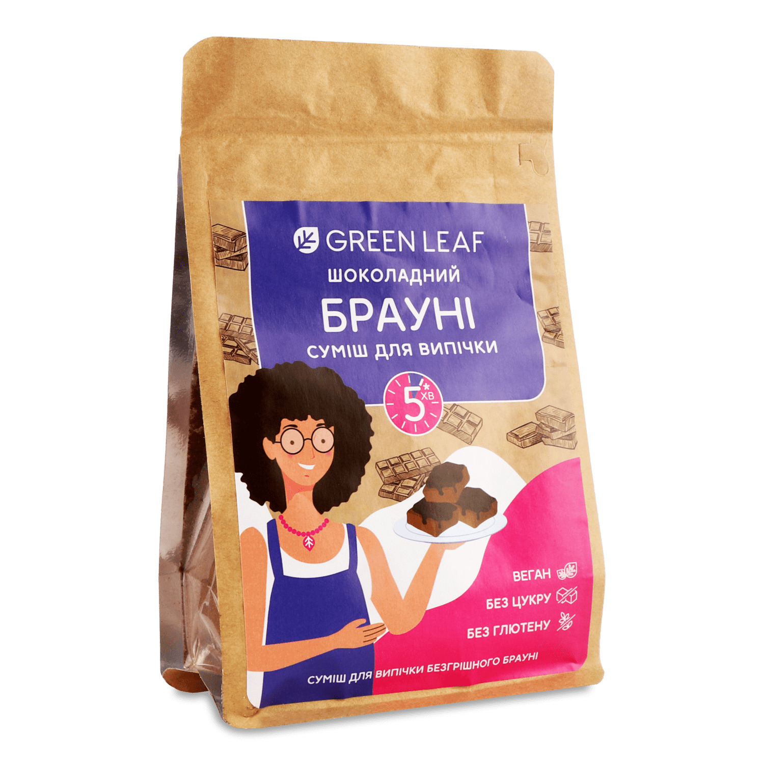 Смесь для выпечки Green Leaf Шоколадный брауни в Днепре и пригороде ...