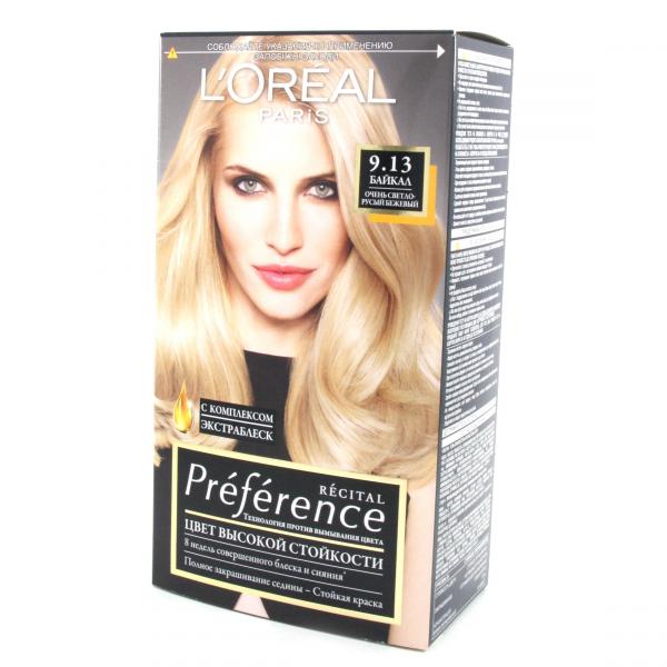 Краска для волос L`Oreal RECITAL Preference тон 9.13