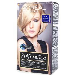 Краска для волос  L`Oreal RECITAL Preference тон 9.1
