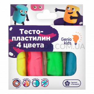 Н-р д/лепки Genio Kids Тесто-пластилин 4цв TA1082