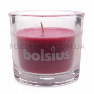 Свеча Bolsius ретро розовая в стекле 80/92мм